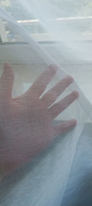 Тюль біла під льон