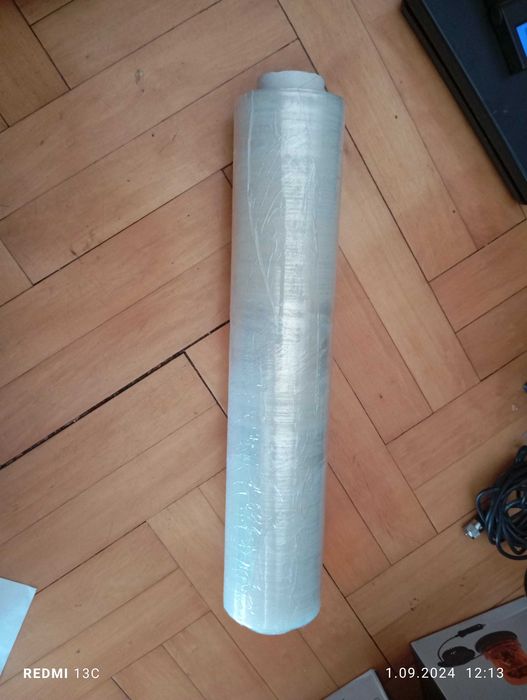 Folia strecz stretch przezroczysta 2,2kg NETTO 2,5kg BRUTTO MOCNA Łódź