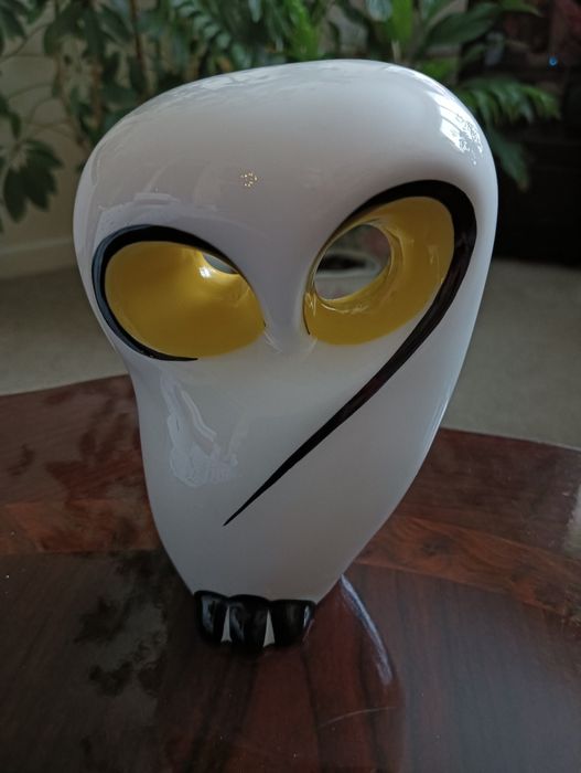 Sowa figurka porcelanowa AS Ćmielów