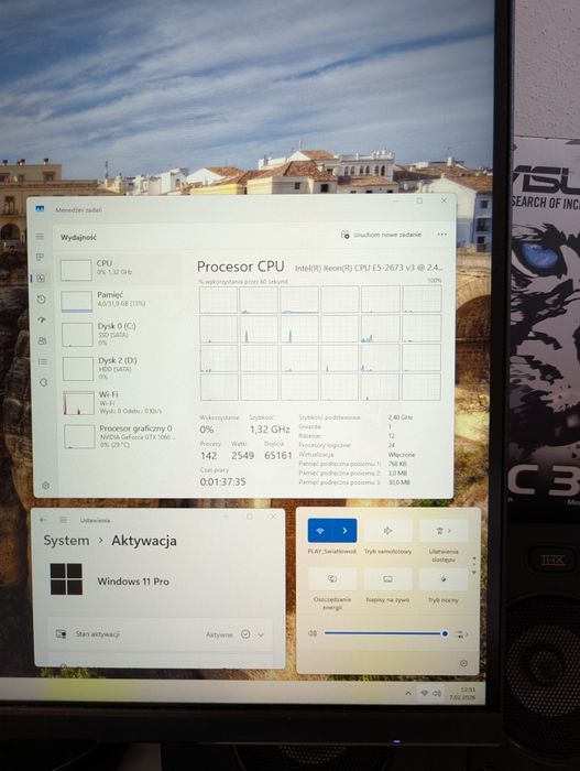 ‼️(Nowy) Biały Komputer Gamingowy RGB /jak i9/24 x 3,2GHz/32GB RAM/GTX