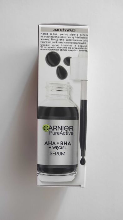 Serum do twarzy przeciw niedoskonałościom AHA+BHA+węgiel Garnier