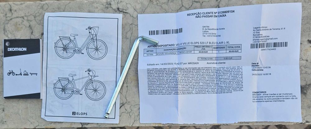 Bicicleta Elops como nova + 2 Cadeiras para criança