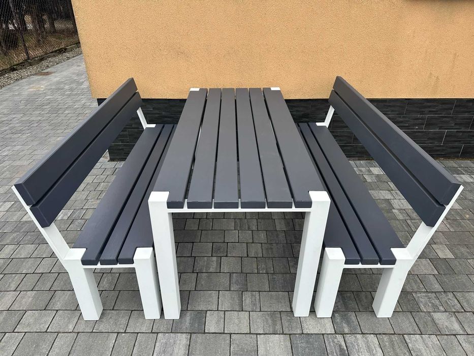 LOFT Meble Ogrodowe Nowoczesne stylowe Szaro Białe jakość PREMIUM