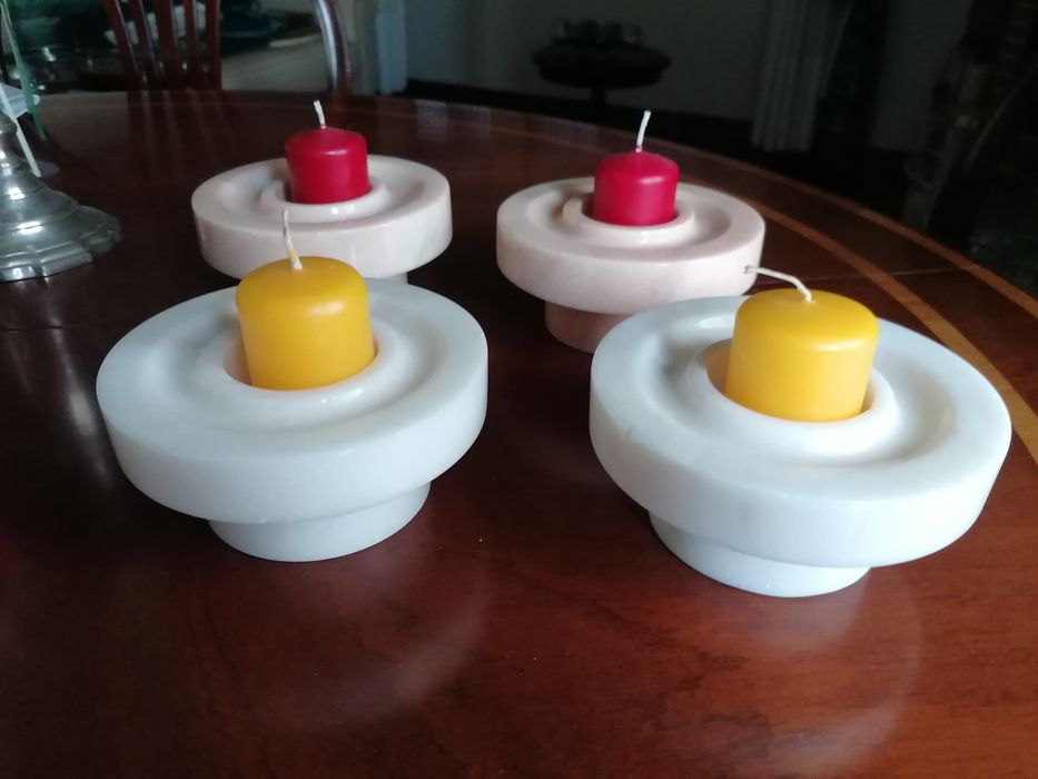 Base para velas em mármore