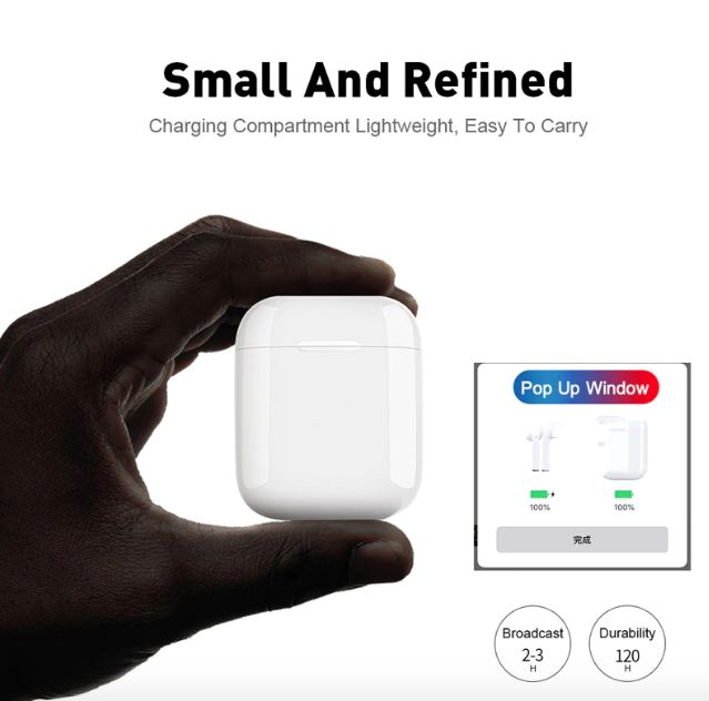 Airpod I12 TWS – iOS/Android Bluetooth 5.0, White/Black64739140755970124