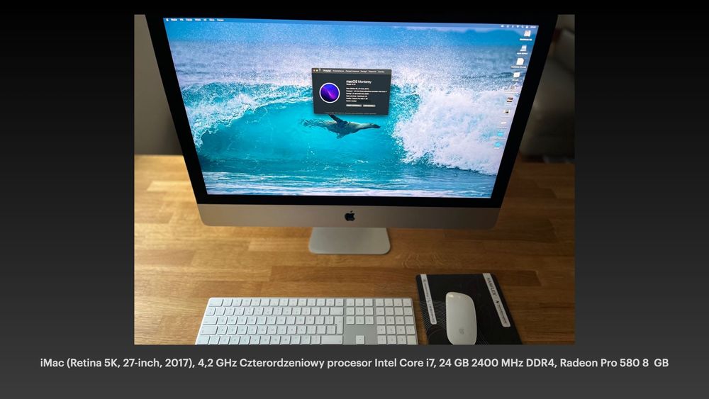 iMac 27' 5K Retina 2017r i7 4,2Ghz/HDD 500 GB SSD/RAM 24GB/Pro580 8GB
