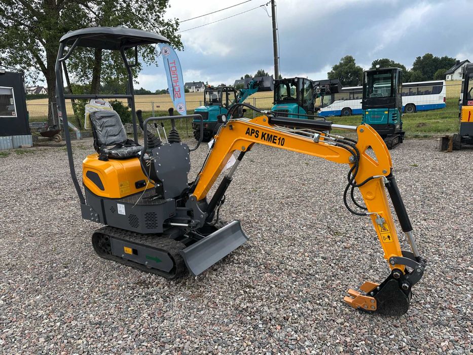 Minikoparka APS KME 10 Zestaw 3 Łyżki Ramie Skrętne 2025r. NOWA