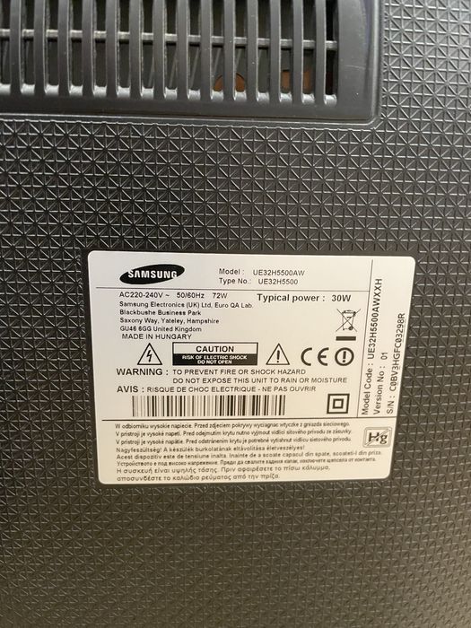 Telewizor samsung UE32H5500 + uchwyt ścienny