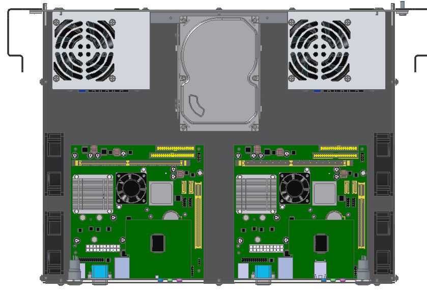 Obudowa serwerowa RACK 19 cali R-CASE 2 , 2 x mATX , 2x SFX 2xHDD 1SSD