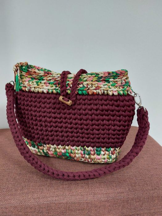 bolsa em croché feita à mão