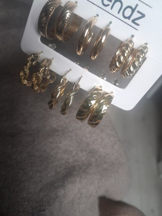 Kolczyki zestaw 6 par