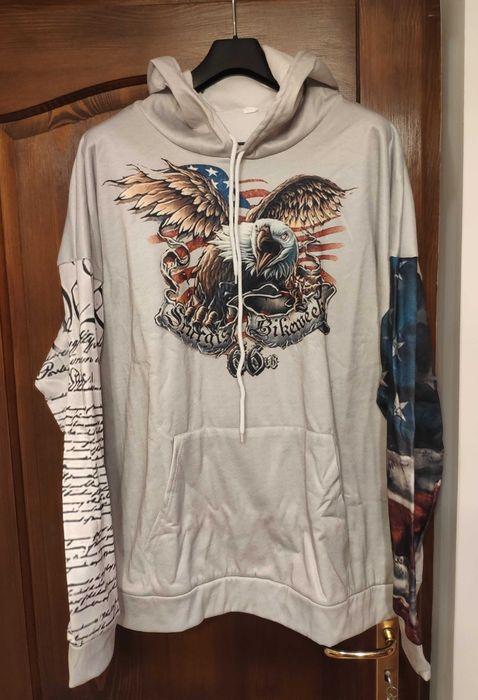 Ogromna nowa bluza lekko ocieplana 5XL kremowa