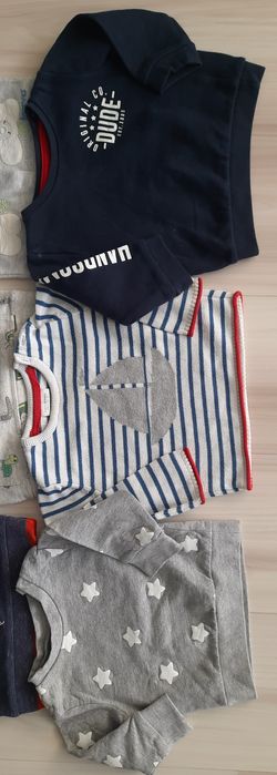 Zestaw 9szt: Bluza, Sweter r.68-74

1. Bluza z kapturem Niebie