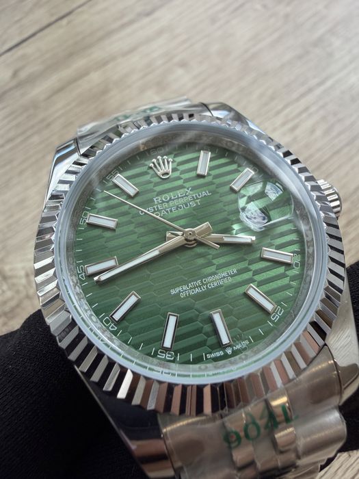 Rolex Datejust Green Honeycomb Dial