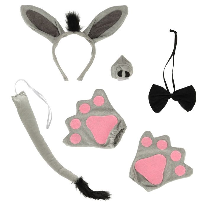 Kostium strój karnawałowy przebranie osiołek spódniczka opaska 7