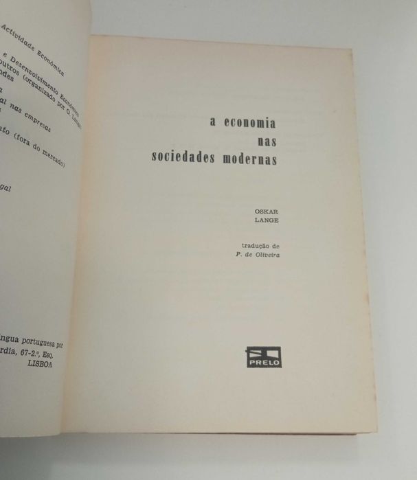 A economia nas sociedades modernas, de Oskar Lange