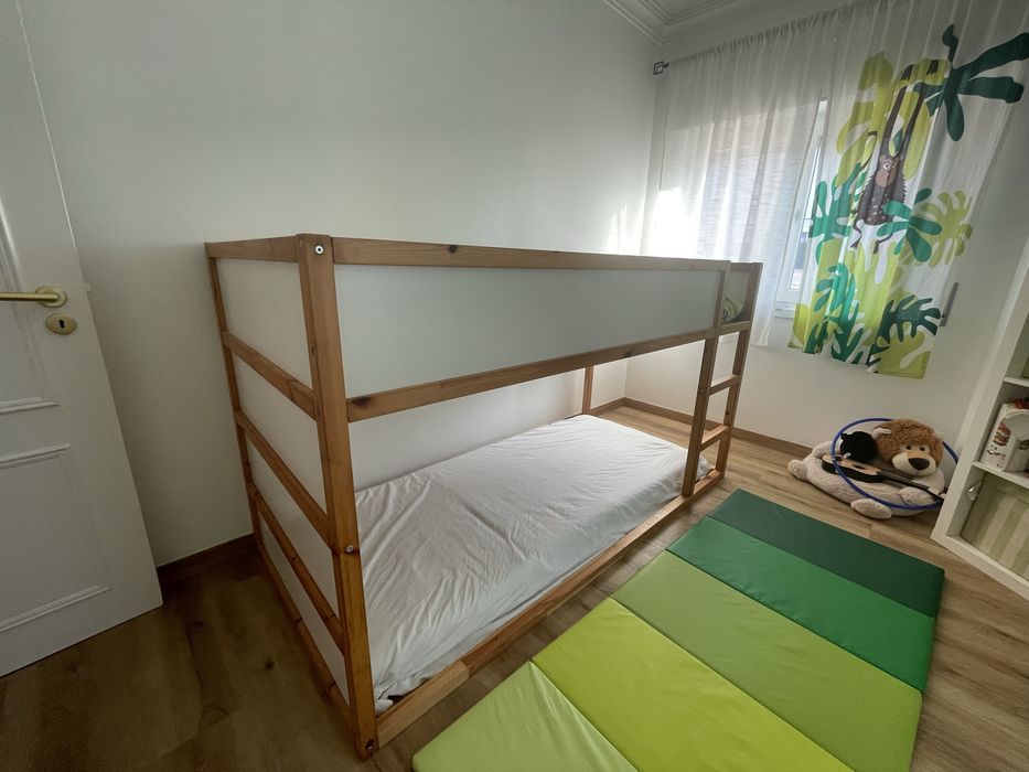 Cama Kura + Colchao+ Estrado + Dossel