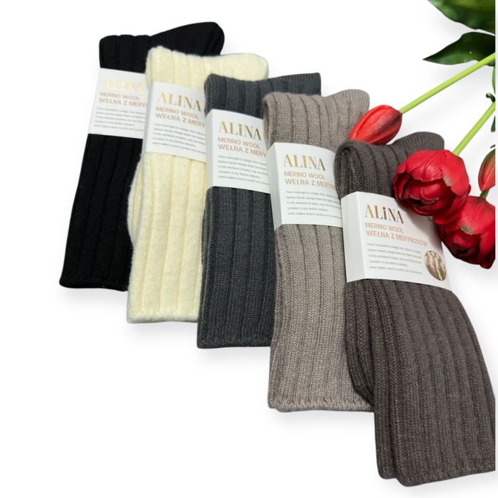 Wełniane skarpety do butów 5 par nowe merinowool 88%
