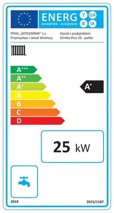 Kocioł pellet KIPI Slimko PLUS 25 kW Kotłospaw