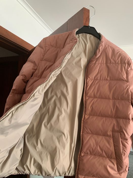 Casaco de menina, Massimo Dutti, cor de rosa e cinzento, tamanho 11-12