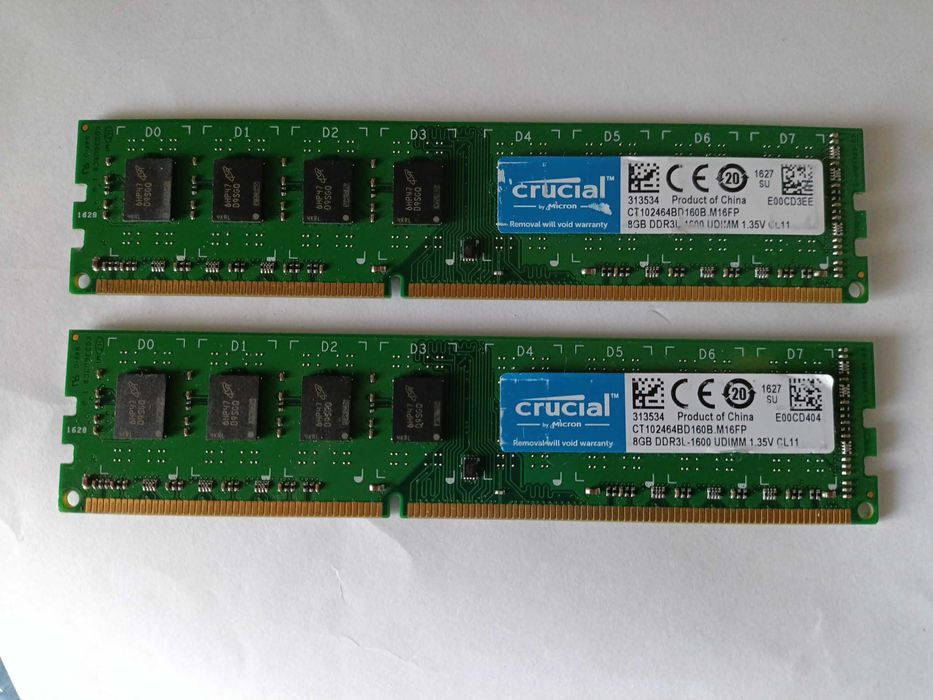 8Gb DDR3 1600MHz Crucial  память для компьютера  PC3L-12800 1.35V