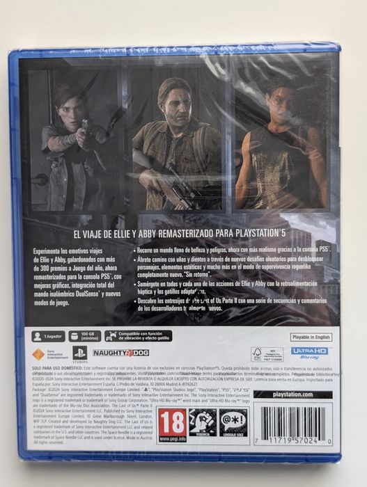 The Last Of Us Part II Remastered PS5 selado