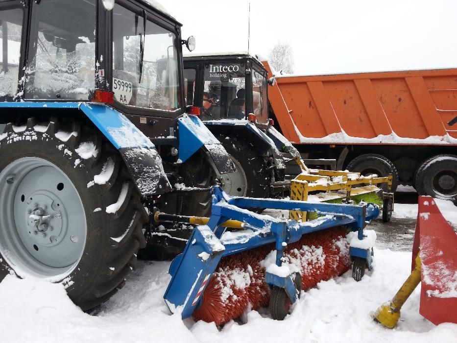 Аренда щетки дорожной, услуги щетки коммунальной для очистки дорог