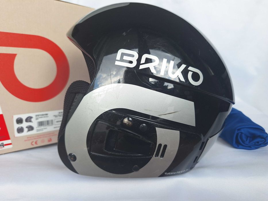 Kask narciarski Briko Vulcano 6,8 Fis Jr Black Silver S/M 53-56cm