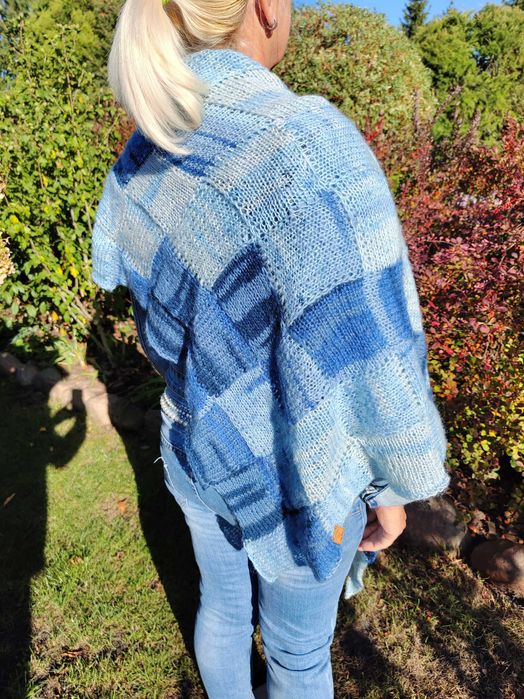 Chusta szal trójkątna handmade