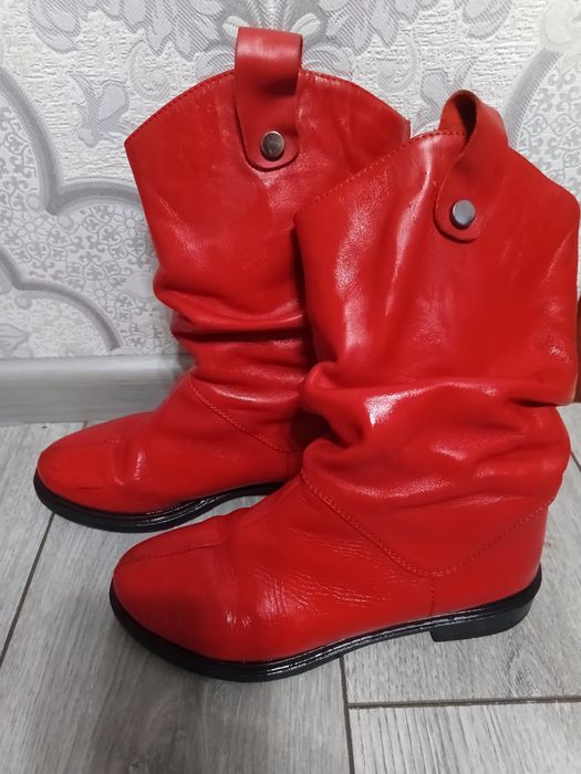 Сапоги шкіряні  весна-осінь