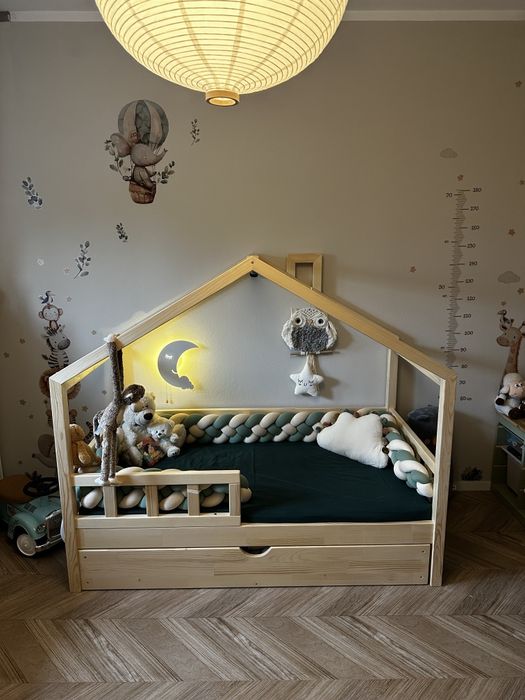 Łóżko Łóżeczko Domek z barierką ! Stelaż GRATIS !