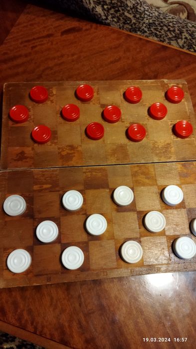 Шашки СССР советские с деревянной доской