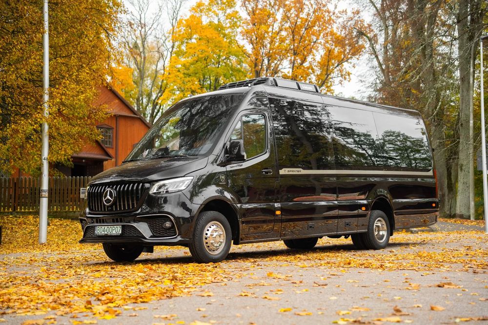 Mercedes-Benz Żak MB Sprinter VIP  VIP, boczne bagażniki, dowolna konfiguracja siedzeń, TELMA, alcantara