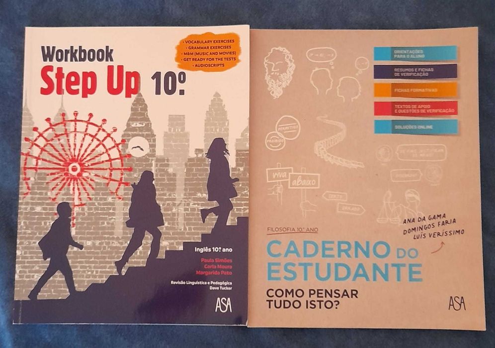 Caderno de Actividades 10º ano - Inglês e Filosofia - cada 5 Eur