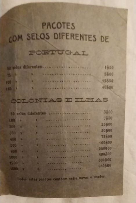 Catálogo  de selos postais de Portugal e colónias  de 1924