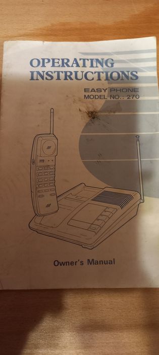 Инструкция телеф.MODEL NO270(на английском)