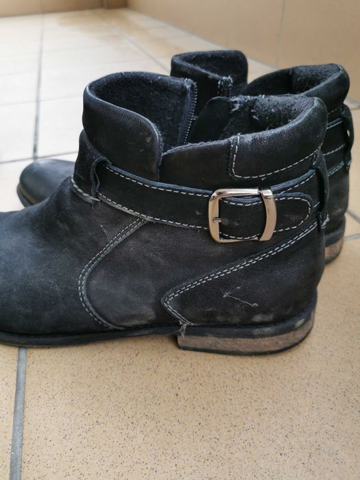 Skórzane sztyblety męskie rozm. 45