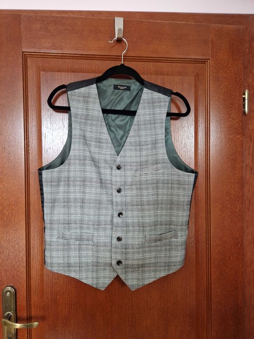 Nowa kamizelka męska w kratę Moncrief London rozmiar M