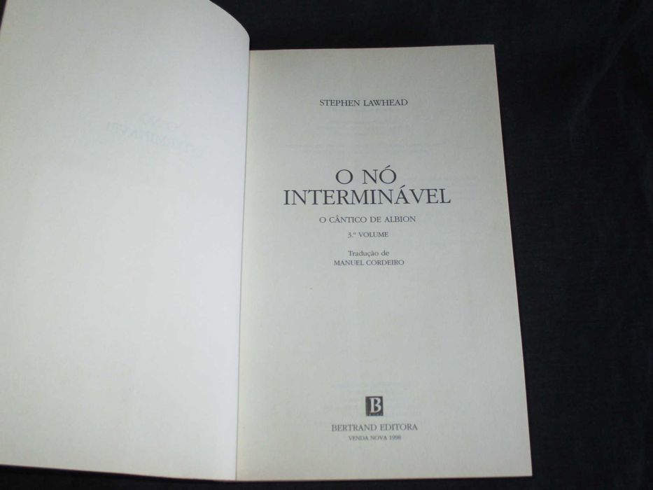 Livro O Cântico de Albion III O Nó Interminável