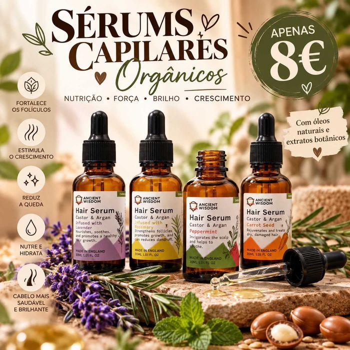 Serum de cabelo - natural e nutritivo