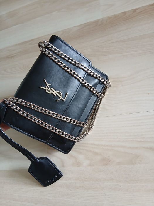 YSL Saint Laurent Sunset mała czarna torebka