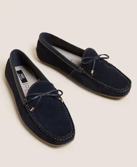 Замшеві мокасини m&s collection у темно-синьому кольорі, нові