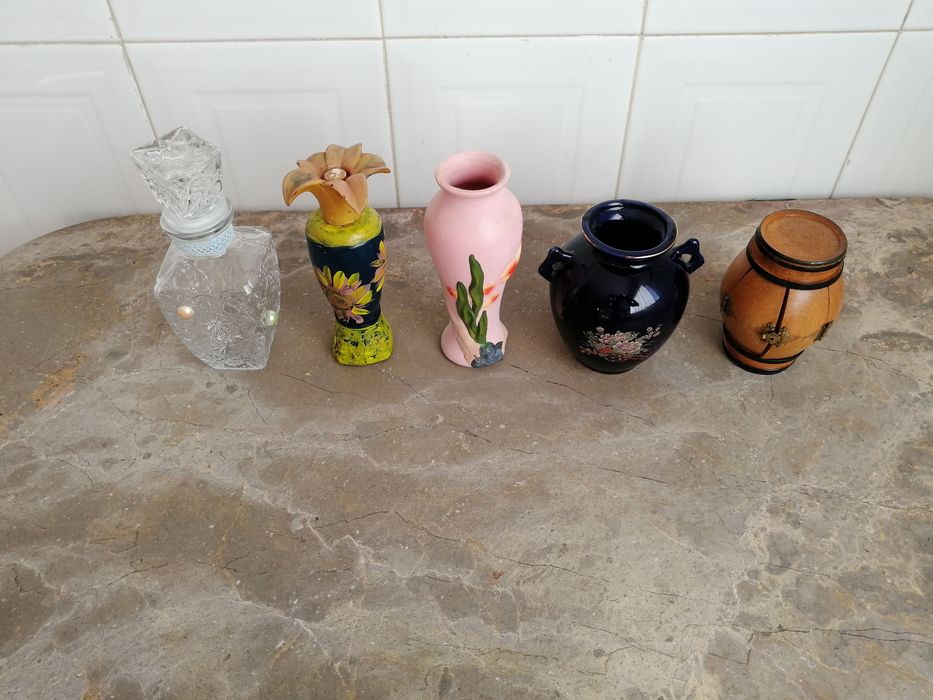 conjunto de jarras decorativas até 20 cm. não envio cobranças