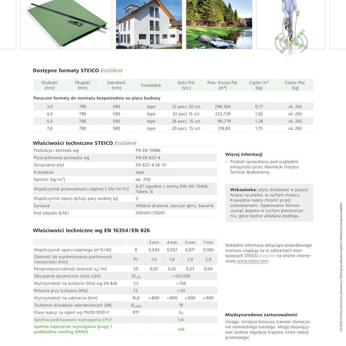 Podkład pod panele i podłogi pływające STEICO Ecosilent / Underfloor