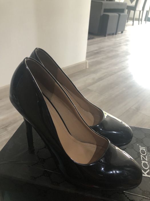 Szpilki czarne eleganckie na obcasie 40