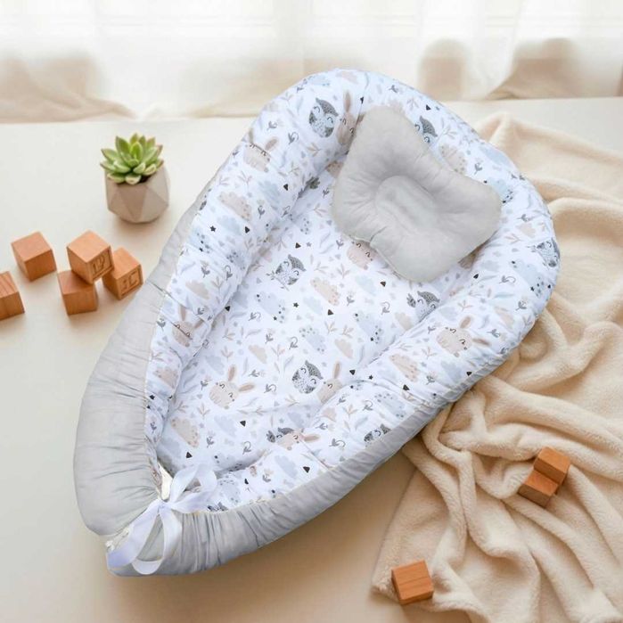 Кокон гніздечко позиціонер бебінест для новонародженого з подушкою