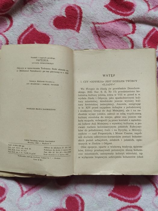 Książka Odyseja Homer 1953 rok