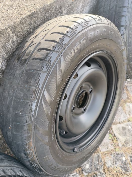 Jantes 13 x 108 Peugeot/Citroen+ Pneus 165/70(Pintadas)