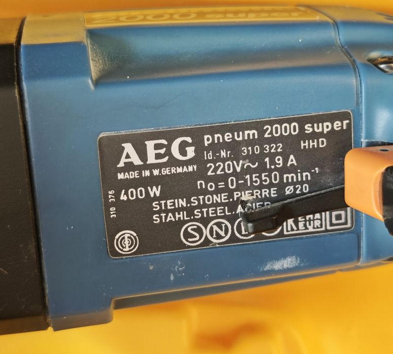Młotowiertarka AEG Pneumatic 2000 Super świetny stan komplet w walizce, Made in W. Germany