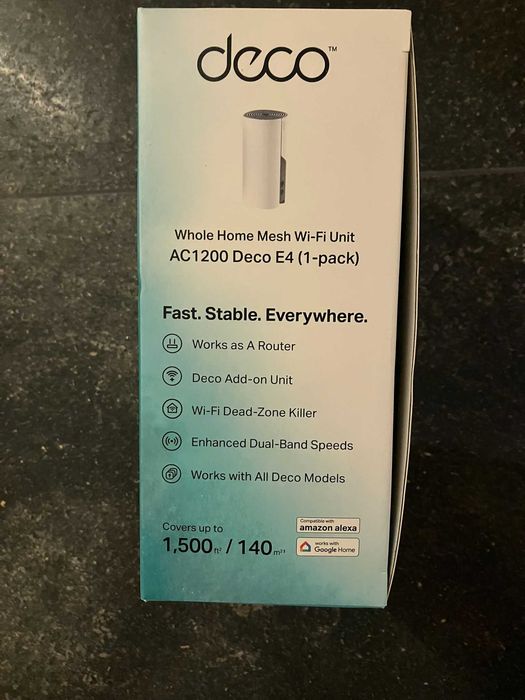 TP-Link Deco E4 (1 szt.) | Router Mesh Wi-Fi | Gwarancja, Stan BDB